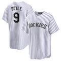 Colorado Rockies #9 Brenton Doyle White Fotopoulosg Home Replica Jersey