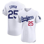 Los Angeles Dodgers #25 Tommy Edman Player Gold White Fotopoulosg Limited Elite Home Stitched Jerseys