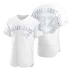 Toronto Blue Jays #32 Roy Halladay White Fotopoulosg Flexbase Fashion Jersey