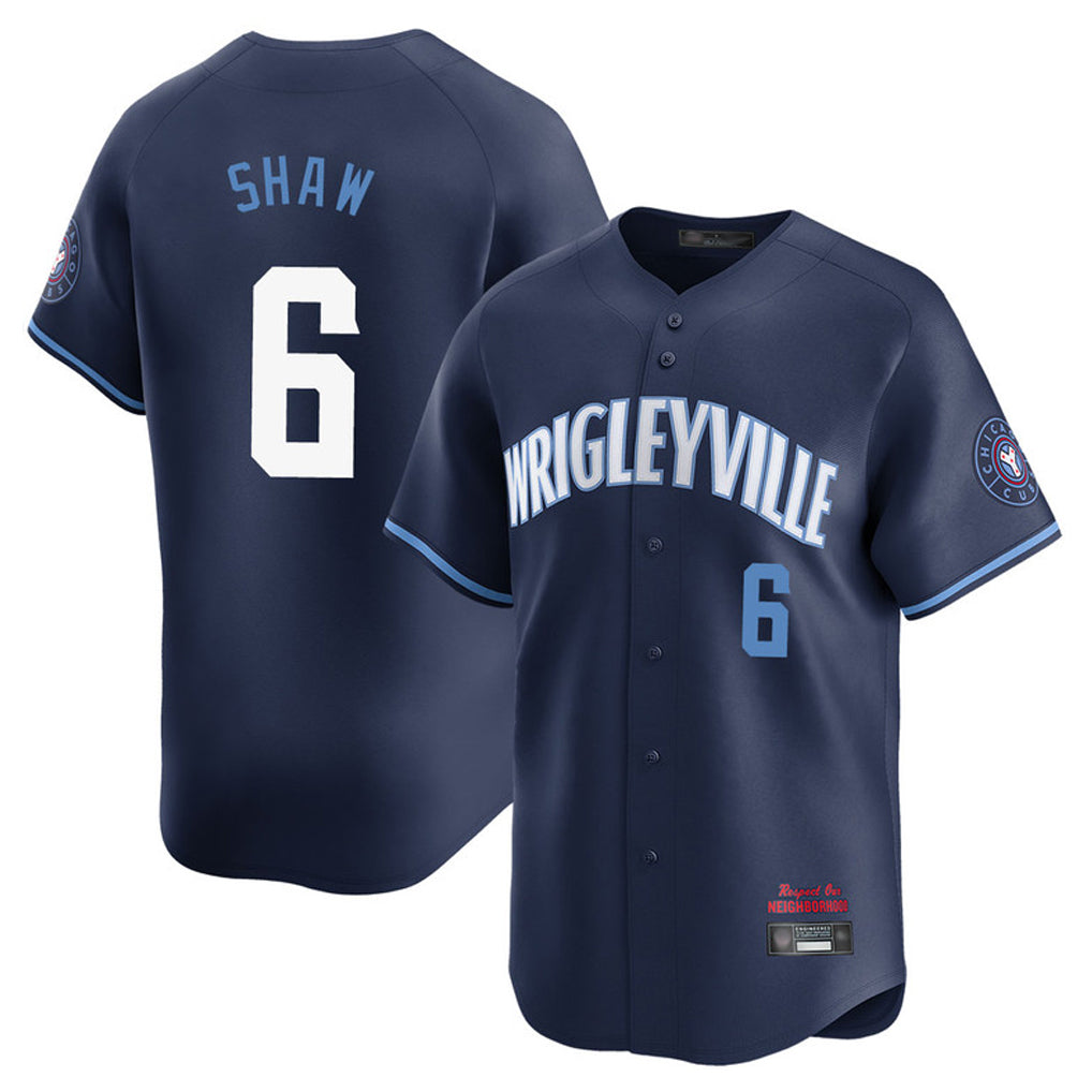 Chicago Cubs #6 Matt Shaw Player Navy Fotopoulosg City Connect Limited Home Stitched Jerseys