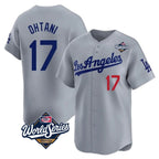 Los Angeles Dodgers #17 Shohei Ohtani Player Gray Fotopoulosg World Series Limited Home Stitched Jerseys