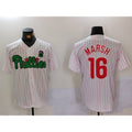 Philadelphia Phillies #16 Brandon Marsh White Green Fotopoulosg Cool Base Stitched Jersey 2