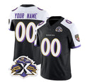 Custom B.Ravens Active Player Black White Fotopoulosg 2023 F.U.S.E With Patch Throwback Vapor Limited Stitched Jersey
