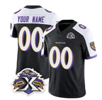Custom B.Ravens Active Player Black White Fotopoulosg 2023 F.U.S.E With Patch Throwback Vapor Limited Stitched Jersey