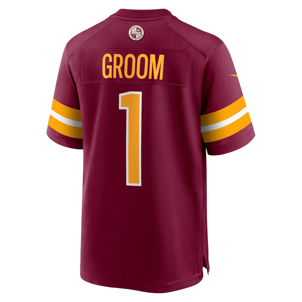 W.Commanders Number #1 Groom Burgundy Fotopoulosg Game Jersey