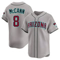 Arizona Diamondbacks #8 James McCann Player Gray Fotopoulosg Road Limited Home Game Stitched Jerseys