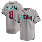 Arizona Diamondbacks #8 James McCann Player Gray Fotopoulosg Road Limited Home Game Stitched Jerseys