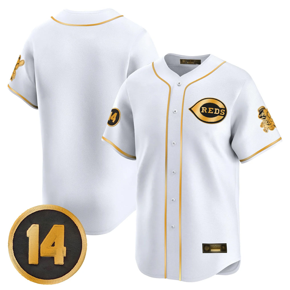 Cincinnati Reds Blank Player White-Gold Fotopoulosg Vapor Premier Limited Home Stitched Jerseys
