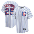 Chicago Cubs #25 Moises Ballesteros Player White Fotopoulosg Game Home Stitched Jerseys
