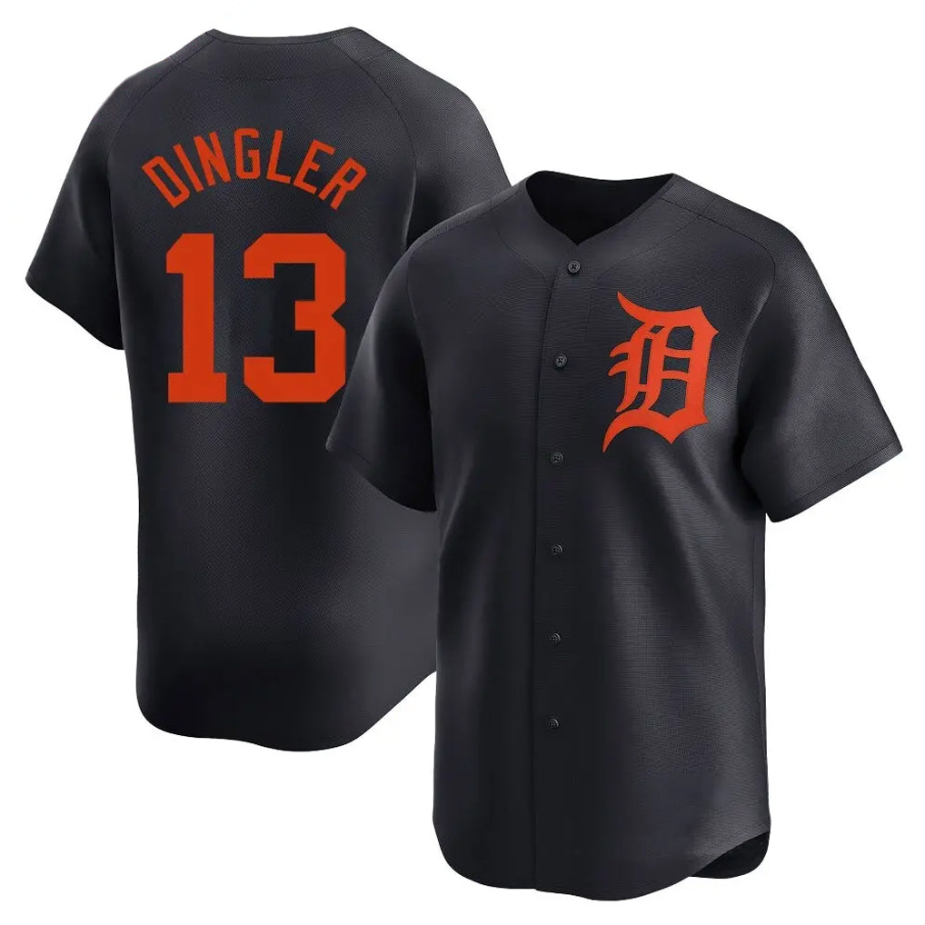 Detroit Tigers #13 Dillon Dingler Player Navy Fotopoulosg Home Limited Stitched Jerseys