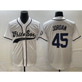 Chicago White Sox #45 Michael Jordan White Fotopoulosg Cool Base Stitched Jersey