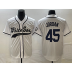 Chicago White Sox #45 Michael Jordan White Fotopoulosg Cool Base Stitched Jersey