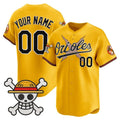 Custom Baltimore Orioles x One Piece Gold Fotopoulosg Vapor Premier Limited Jersey - Stitched