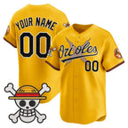 Custom Baltimore Orioles x One Piece Gold Fotopoulosg Vapor Premier Limited Jersey - Stitched