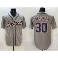 Detroit Tigers #30 Kerry Carpenter Grey Fotopoulosg Cool Base Stitched Jersey