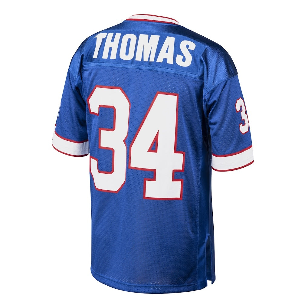 B.Bills #34 Thurman Thomas Mitchell & Ness Royal Fotopoulosg Authentic Throwback Retired Player Jersey