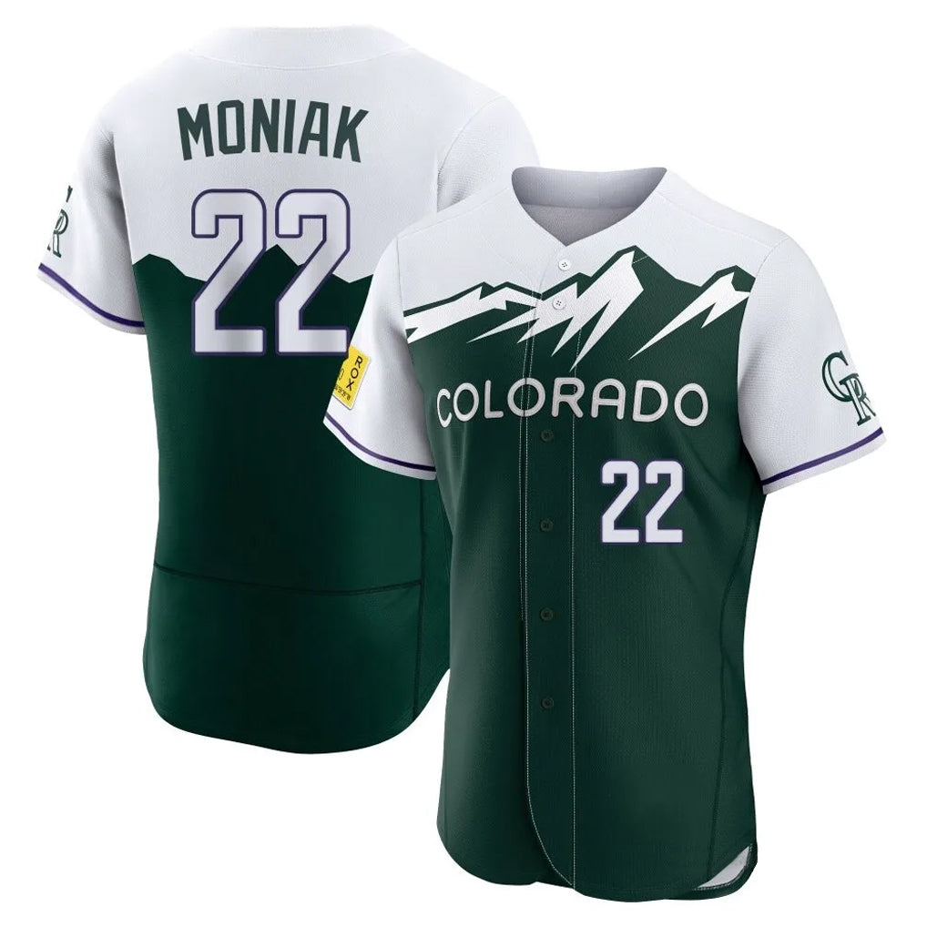 Colorado Rockies #22 Mickey Moniak Player Green Fotopoulosg City Connect Limited Elite Home Stitched Jerseys
