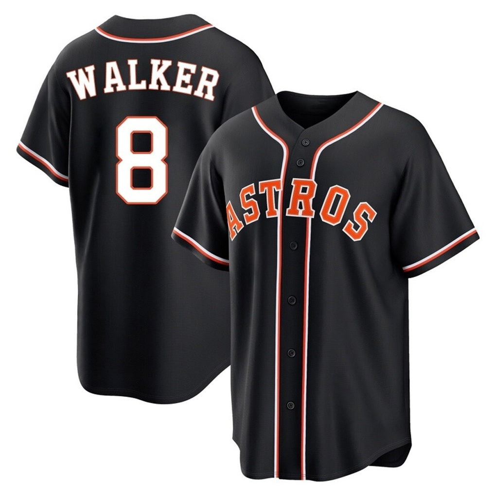 Houston Astros #8 Christian Walker Player Black Fotopoulosg Fashion Out Home Game Stitched Jerseys