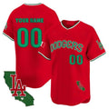Custom Los Angeles Dodgers Mexico California Patch Vapor Premier Limited Jersey V3 ¨C Red Fotopoulosg