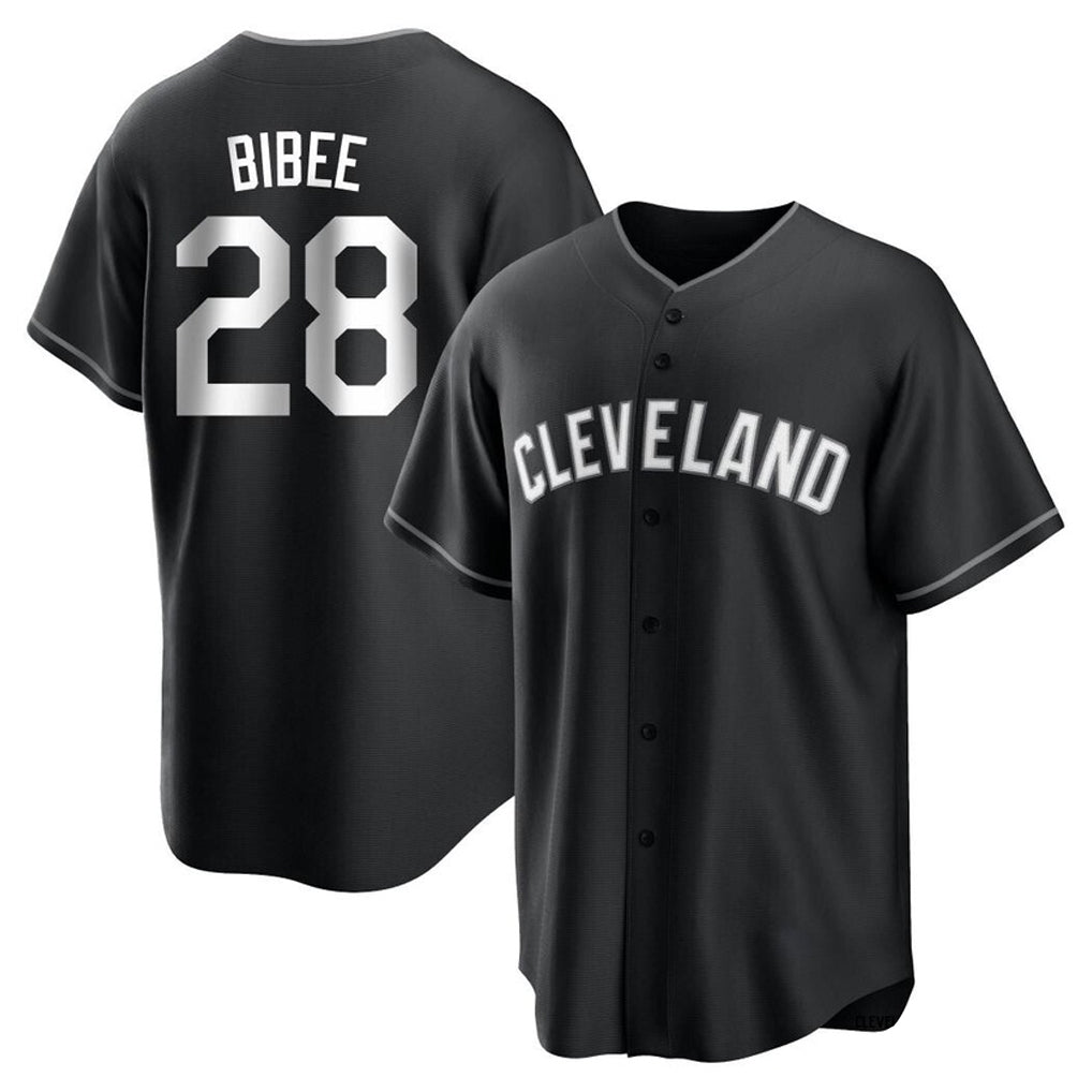 Cleveland Guardians #28 Tanner Bibee Player Black Fotopoulosg Home Game Stitched Jerseys