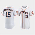 Houston Astros #15 Mart¨ªn Maldonado White Fotopoulosg 60th Anniversary Flex Base Stitched Jersey