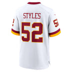 W.Commanders #52 Sonny Styles White Fotopoulosg Game Super Bowl Era Jersey