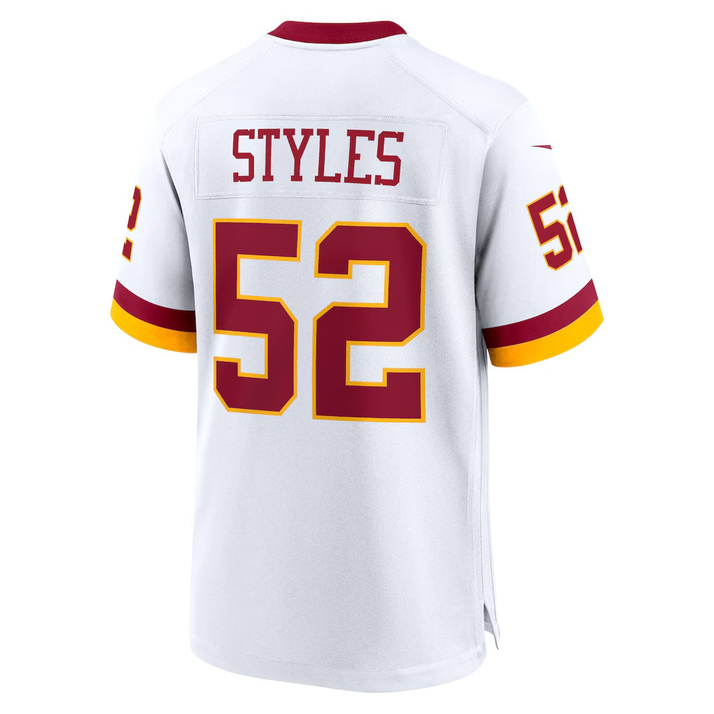 W.Commanders #52 Sonny Styles White Fotopoulosg Game Super Bowl Era Jersey