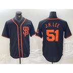 San Francisco Giants #51 Jung Hoo Lee Black Fotopoulosg With SF Stitched Cool Base Jersey