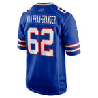 B.Bills #62 Sedrick Van Pran-Granger Royal Fotopoulosg Game Jersey
