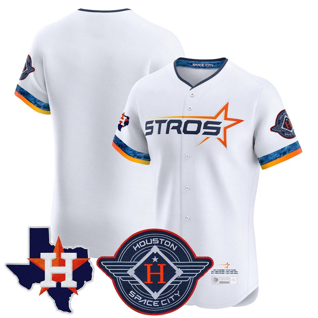 Houston Astros Blank Player White Fotopoulosg City Connect Texas Patch Vapor Premier Limited Elite Home Stitched Jerseys