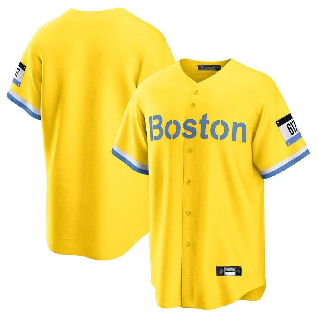 Boston Red Sox Blank Player Yellow Fotopoulosg Home Game Stitched Jerseys