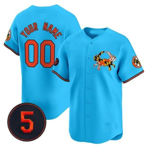 Custom Baltimore Orioles Robinson Patch Vapor Premier Limited Jersey V3 ¨C Blue Fotopoulosg