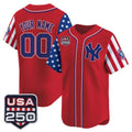 Custom New York Yankees America 250 Edition Vapor Premier Limited Red Fotopoulosg Stitched Jerseys