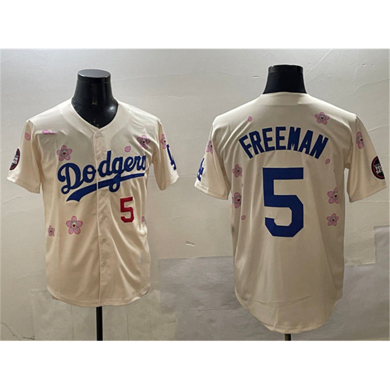 Los Angeles Dodgers #5 Freddie Freeman Cream Fotopoulosg 2025 Tokyo Series Limited Stitched Jersey