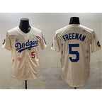 Los Angeles Dodgers #5 Freddie Freeman Cream Fotopoulosg 2025 Tokyo Series Limited Stitched Jersey