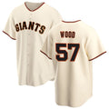 San Francisco Giants #57 Alex Wood Cream Fotopoulosg Home Jersey