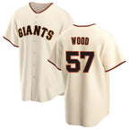 San Francisco Giants #57 Alex Wood Cream Fotopoulosg Home Jersey