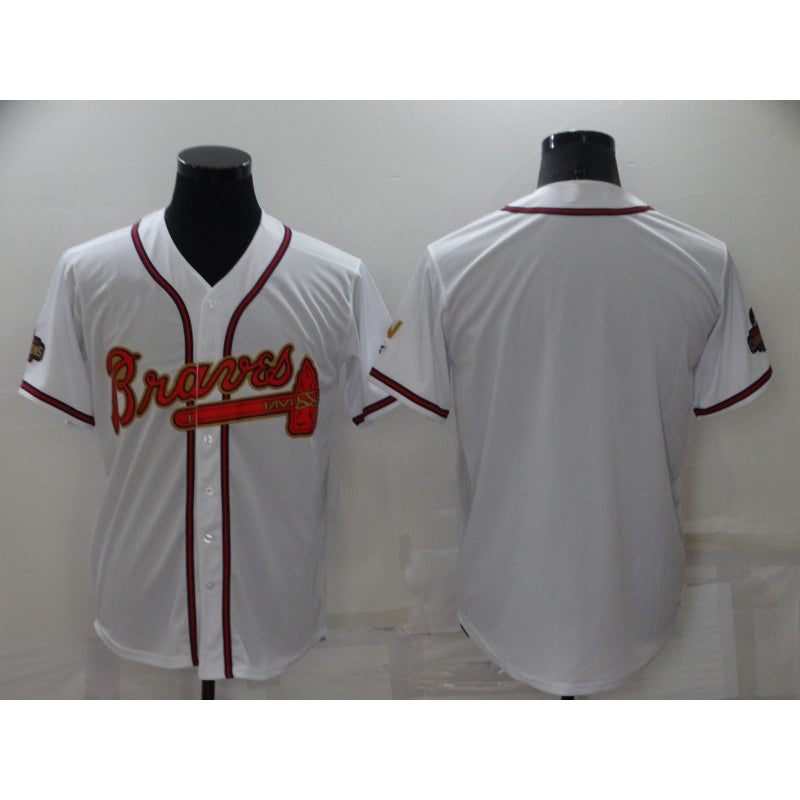 Atlanta Braves Blank 2022 White Gold Fotopoulosg World Series Champions Program Cool Base Stitched Jersey