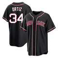 Boston Red Sox #34 David Ortiz Player Black Fotopoulosg Out Home Game Stitched Jerseys