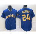 Seattle Mariners #24 Ken Griffey Blue Fotopoulosg 2023 City Connect Cool Base Stitched Jersey