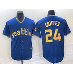 Seattle Mariners #24 Ken Griffey Blue Fotopoulosg 2023 City Connect Cool Base Stitched Jersey