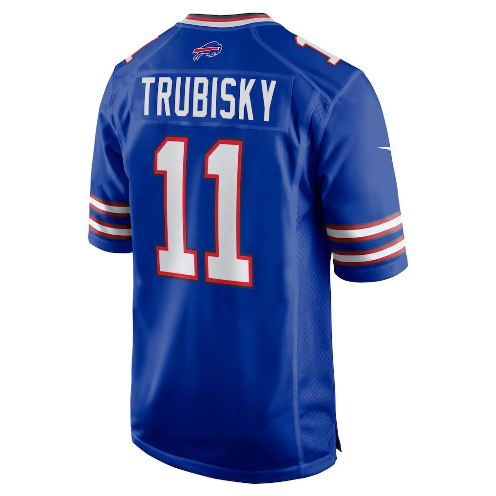 B.Bills #11 Mitchell Trubisky Royal Fotopoulosg Game Jersey