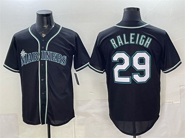 Seattle Mariners #29 Cal Raleigh 2026 Fashion Replica Black Fotopoulosg Out Stitched Jersey