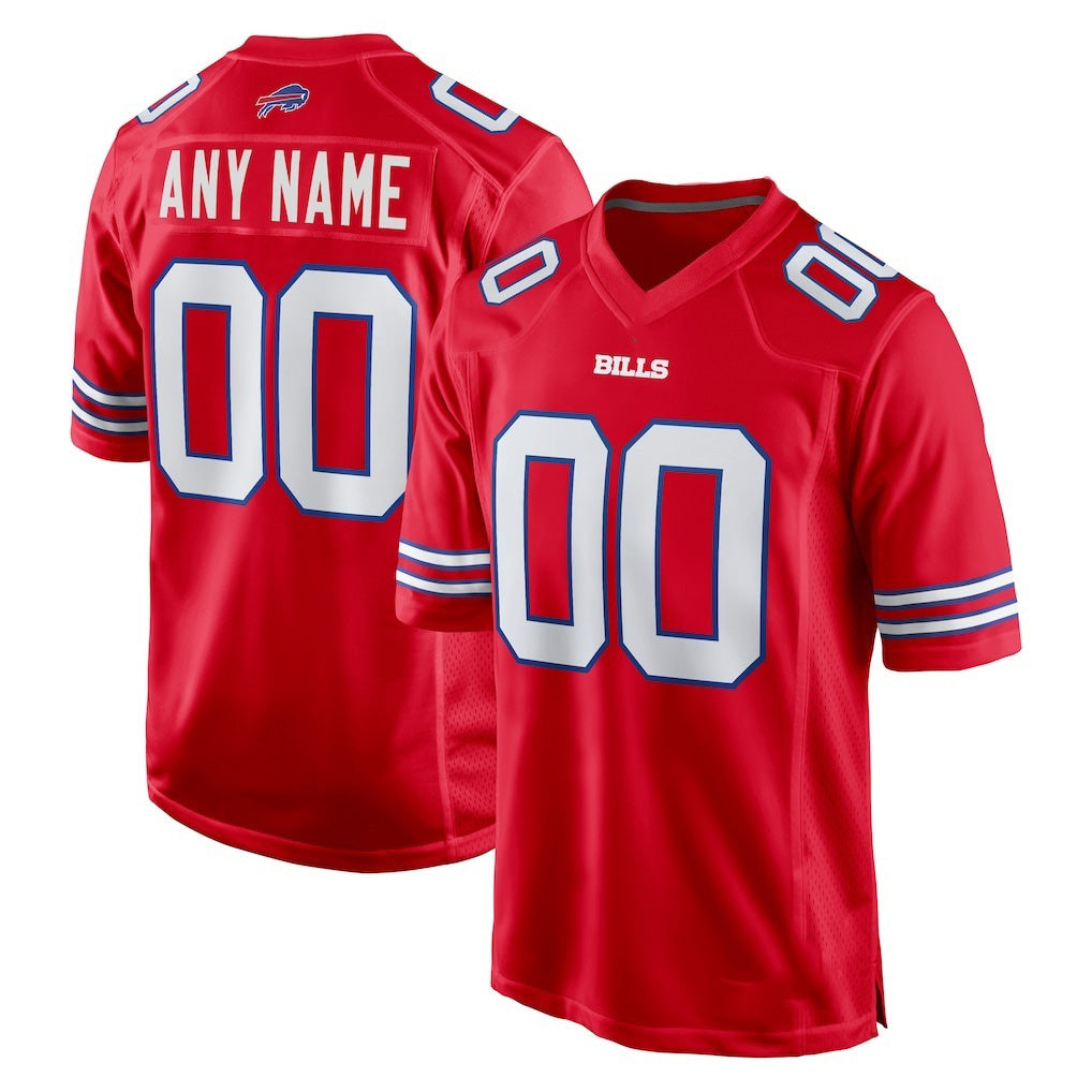 Custom B.Bills Red Fotopoulosg Alternate Game Jersey