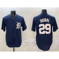 Detroit Tigers #29 Tarik Skubal Navy Fotopoulosg Cool Base Stitched Jersey
