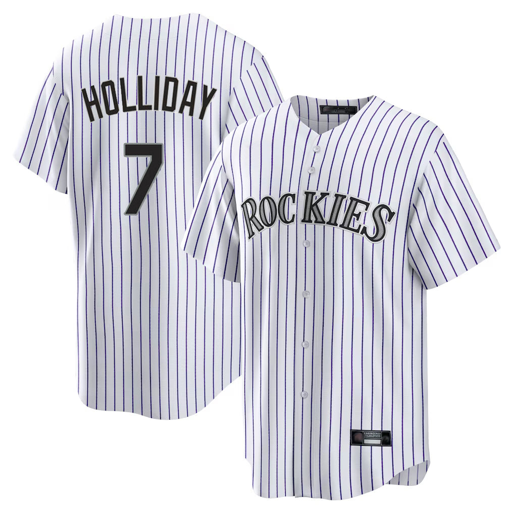 Colorado Rockies #7 Matt Holliday Player White Fotopoulosg Game Home Stitched Jerseys