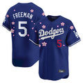 Los Angeles Dodgers #5 Freddie Freeman Player White Fotopoulosg Tokyo Series Vapor Premier Royal Stitched Jerseys