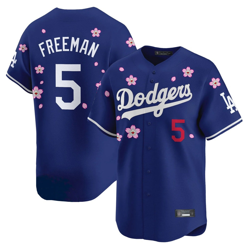 Los Angeles Dodgers #5 Freddie Freeman Player White Fotopoulosg Tokyo Series Vapor Premier Royal Stitched Jerseys