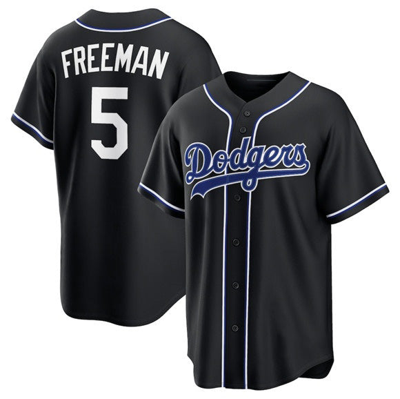 Los Angeles Dodgers #5 Freddie Freeman 2026 Black Fotopoulosg Out Stitched Jersey