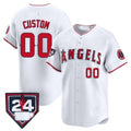 Custom Los Angeles Angels 2024 Spring Training Patch Vapor Premier Limited Jersey ¨C White Red Fotopoulosg